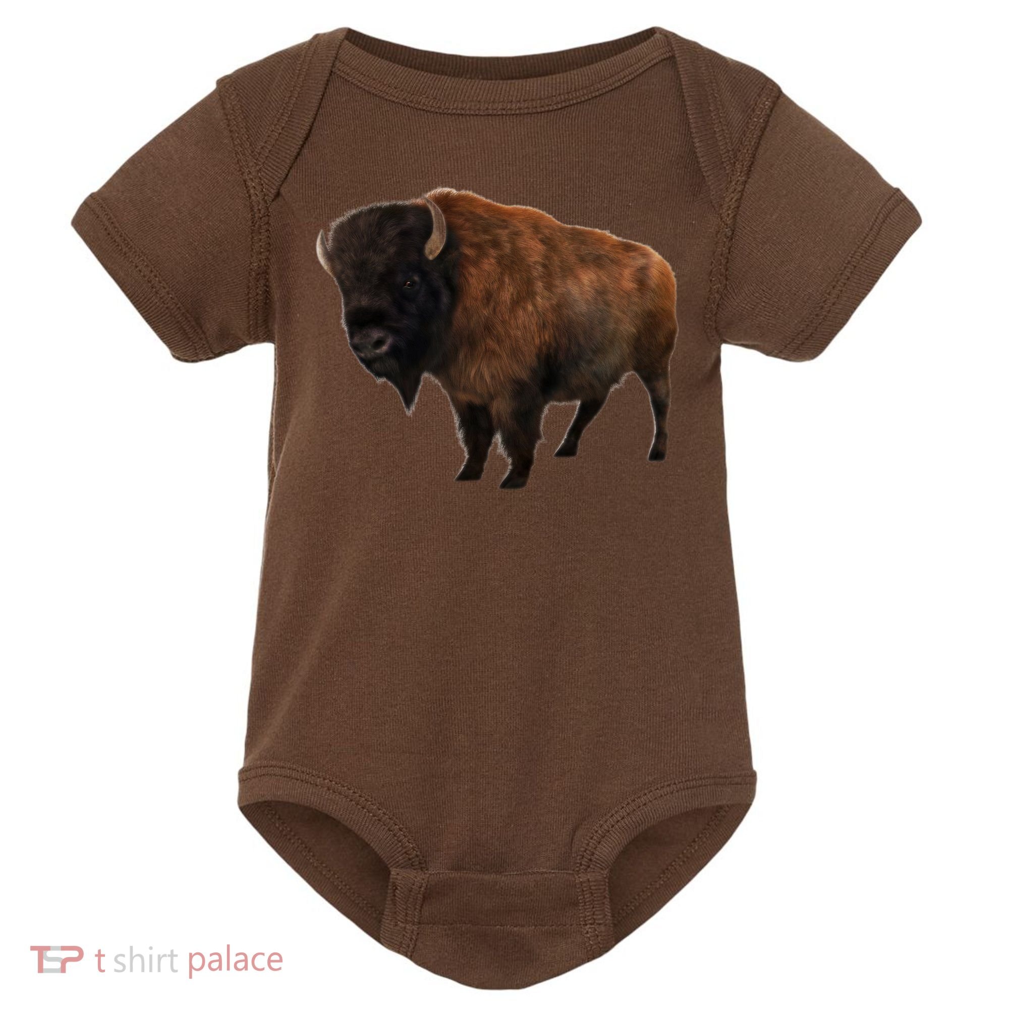 Realistic Bison Baby Bodysuit