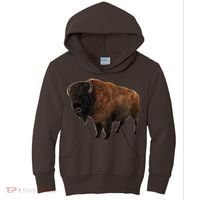 Realistic Bison Kids Hoodie thumb 0