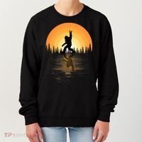 Retro Bigfoot Rock And Roll For Sasquatch Believers Funny Gift Women's Sweatshirt thumb 0