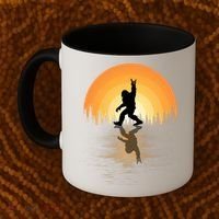 Retro Bigfoot Rock And Roll For Sasquatch Believers Funny Gift Coffee Mug thumb 2