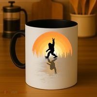 Retro Bigfoot Rock And Roll For Sasquatch Believers Funny Gift Coffee Mug thumb 4