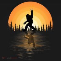 Retro Bigfoot Rock And Roll For Sasquatch Believers Funny Gift Women's Hoodie thumb 2