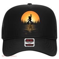 Retro Bigfoot Rock And Roll For Sasquatch Believers Funny Gift Hat thumb 0