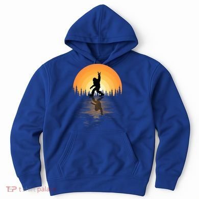 Retro Bigfoot Rock And Roll For Sasquatch Believers Funny Gift Hoodie