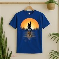 Retro Bigfoot Rock And Roll For Sasquatch Believers Funny Gift T-Shirt thumb 2