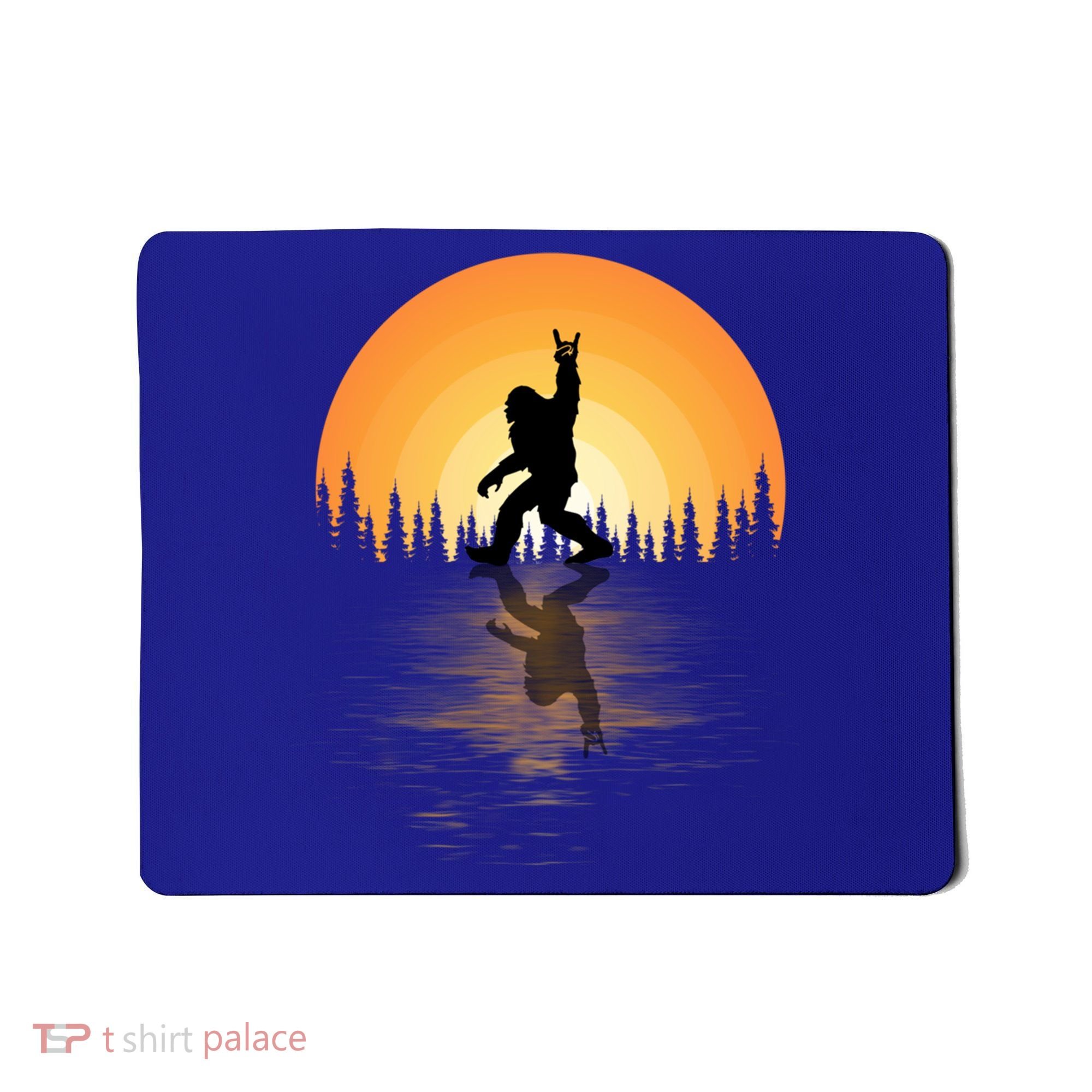Retro Bigfoot Rock And Roll For Sasquatch Believers Funny Gift Mousepad
