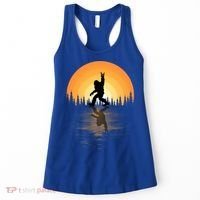 Retro Bigfoot Rock And Roll For Sasquatch Believers Funny Gift Women's Tank Top thumb 0