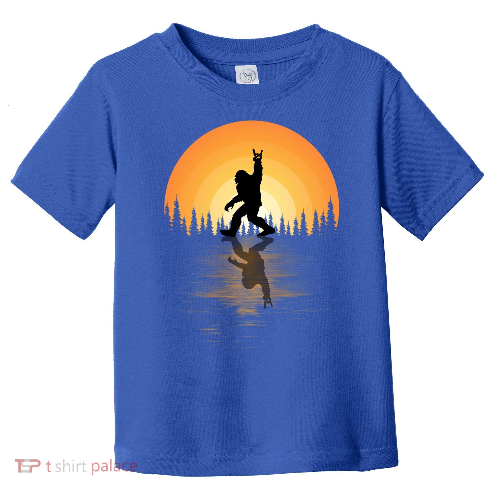 Retro Bigfoot Rock And Roll For Sasquatch Believers Funny Gift Toddler T-Shirt