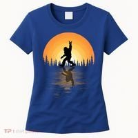 Retro Bigfoot Rock And Roll For Sasquatch Believers Funny Gift Women's T-Shirt thumb 0
