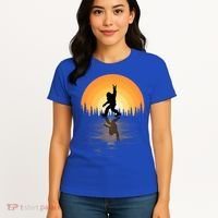 Retro Bigfoot Rock And Roll For Sasquatch Believers Funny Gift Women's T-Shirt thumb 4