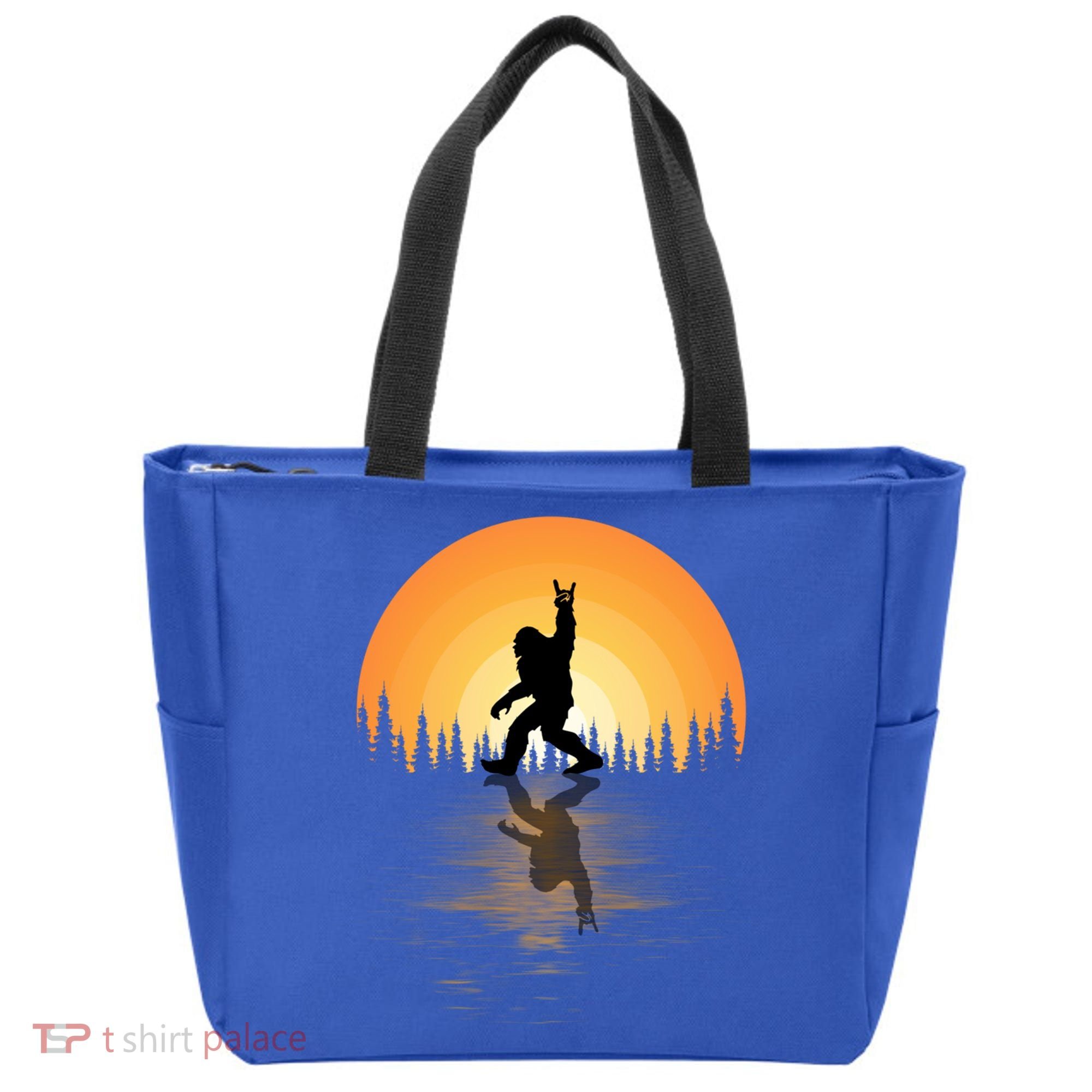 Retro Bigfoot Rock And Roll For Sasquatch Believers Funny Gift Tote Bag