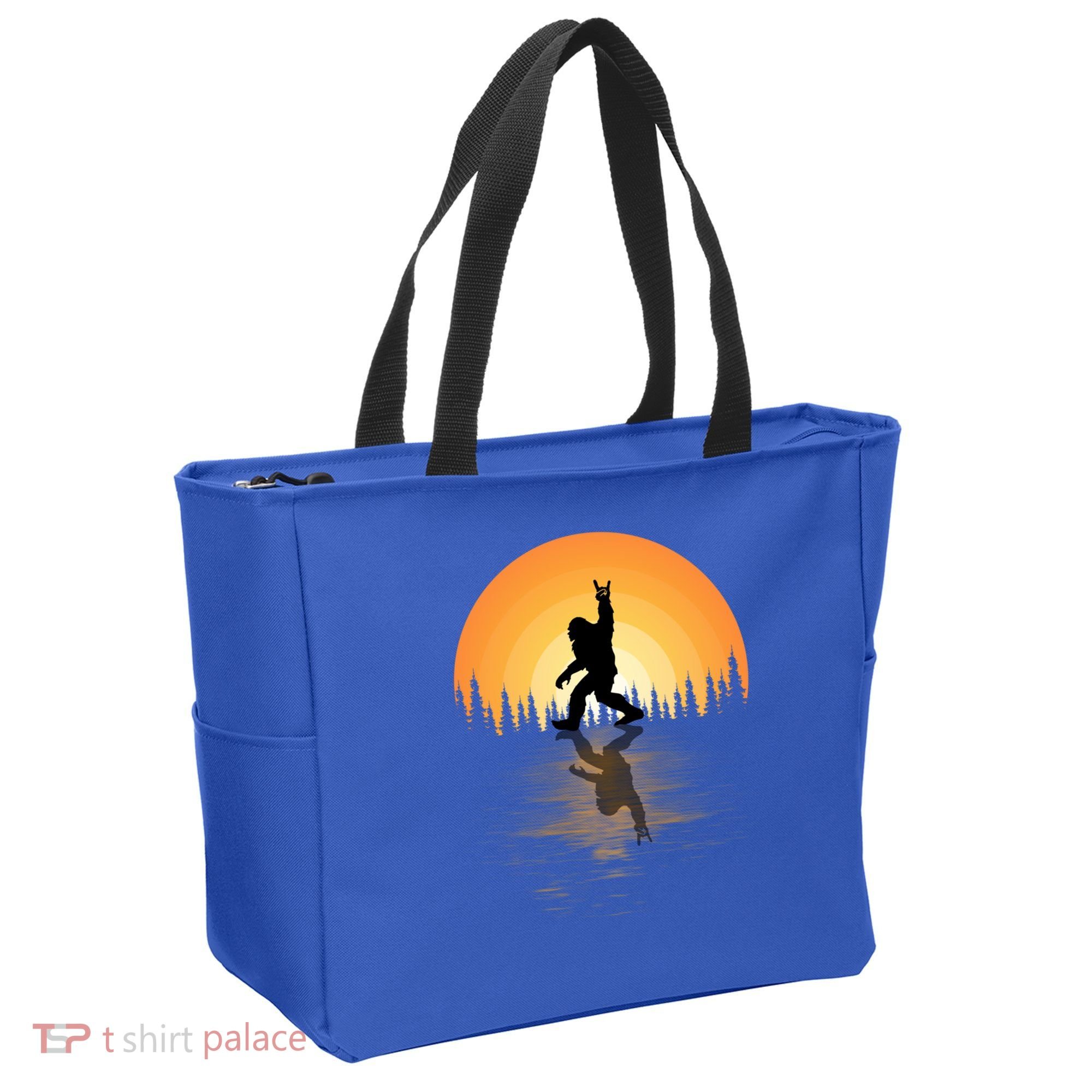 Retro Bigfoot Rock And Roll For Sasquatch Believers Funny Gift Tote Bag