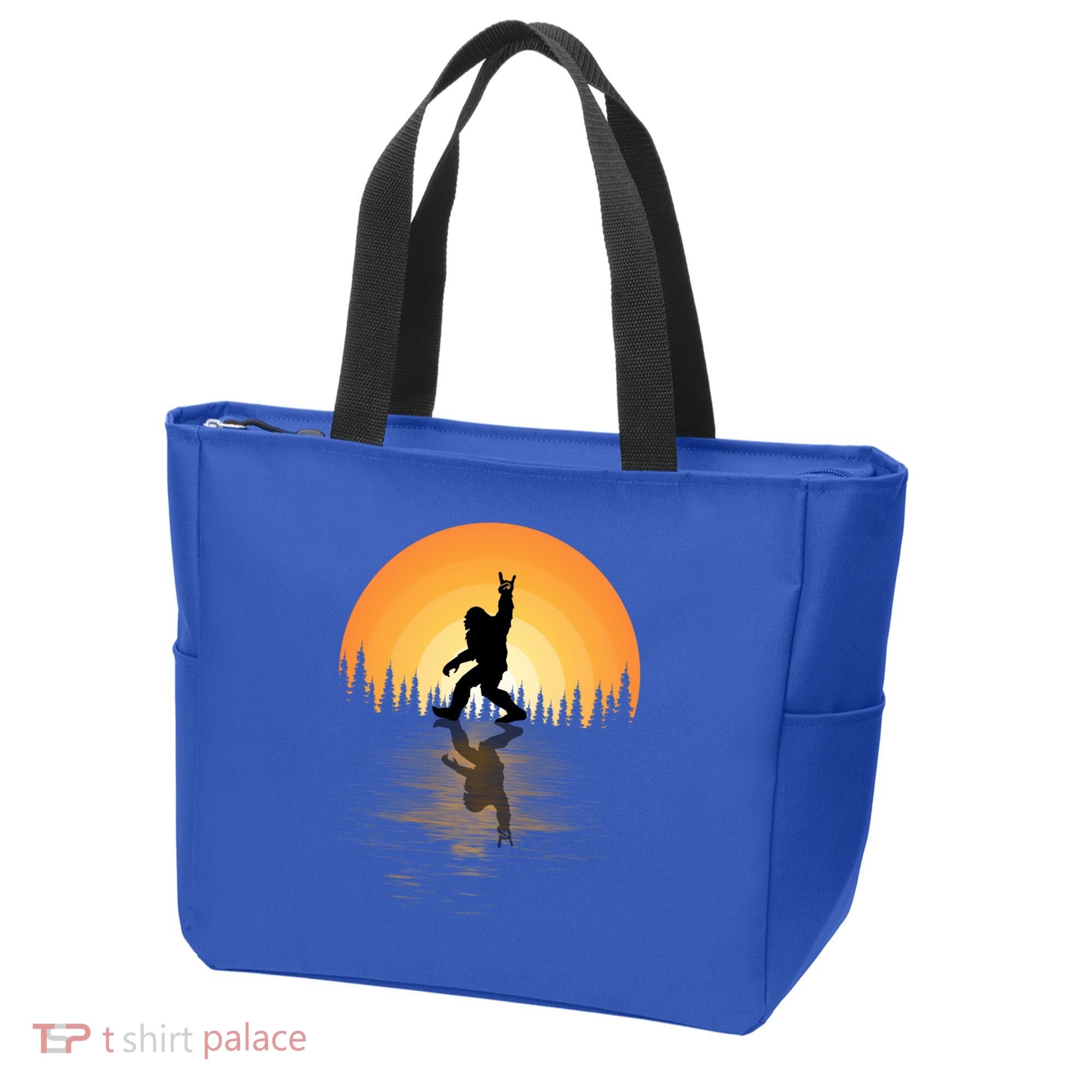 Retro Bigfoot Rock And Roll For Sasquatch Believers Funny Gift Tote Bag