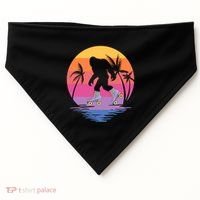Retro Bigfoot Roller Skating Sasquatch 80s 90s Skater Cool Gift USA-Made Doggie Bandana thumb 0