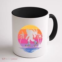 Retro Bigfoot Roller Skating Sasquatch 80s 90s Skater Cool Gift Coffee Mug thumb 1