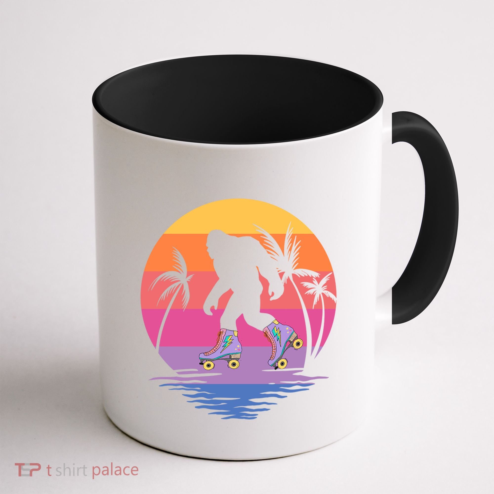 Retro Bigfoot Roller Skating Sasquatch 80s 90s Skater Cool Gift Coffee Mug