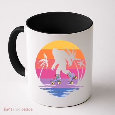 Retro Bigfoot Roller Skating Sasquatch 80s 90s Skater Cool Gift Coffee Mug