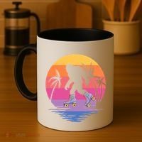 Retro Bigfoot Roller Skating Sasquatch 80s 90s Skater Cool Gift Coffee Mug thumb 4