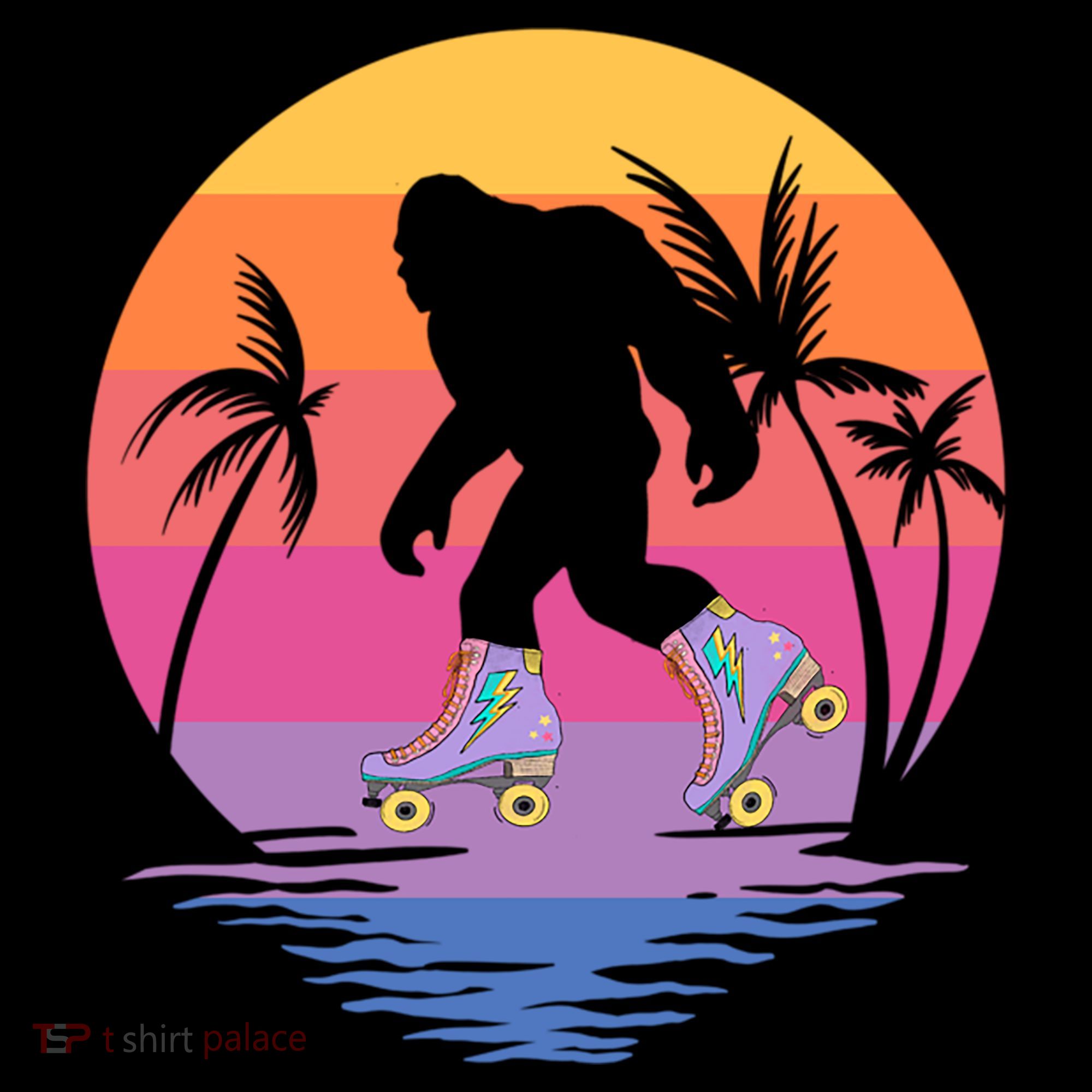 Retro Bigfoot Roller Skating Sasquatch 80s 90s Skater Cool Gift Coffee Mug