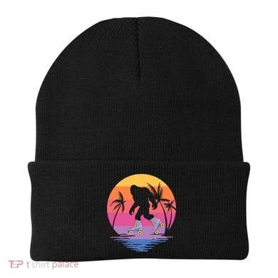 Retro Bigfoot Roller Skating Sasquatch 80s 90s Skater Cool Gift Beanie