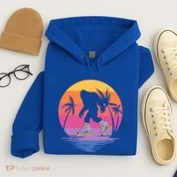 Retro Bigfoot Roller Skating Sasquatch 80s 90s Skater Cool Gift Hoodie thumb 4