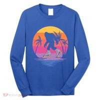 Retro Bigfoot Roller Skating Sasquatch 80s 90s Skater Cool Gift Long Sleeve Shirt thumb 0