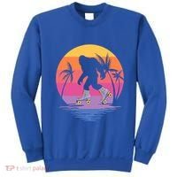 Retro Bigfoot Roller Skating Sasquatch 80s 90s Skater Cool Gift Sweatshirt thumb 0