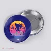 Retro Bigfoot Roller Skating Sasquatch 80s 90s Skater Cool Gift Button thumb 0