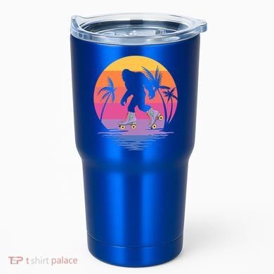 Retro Bigfoot Roller Skating Sasquatch 80s 90s Skater Cool Gift Tumbler