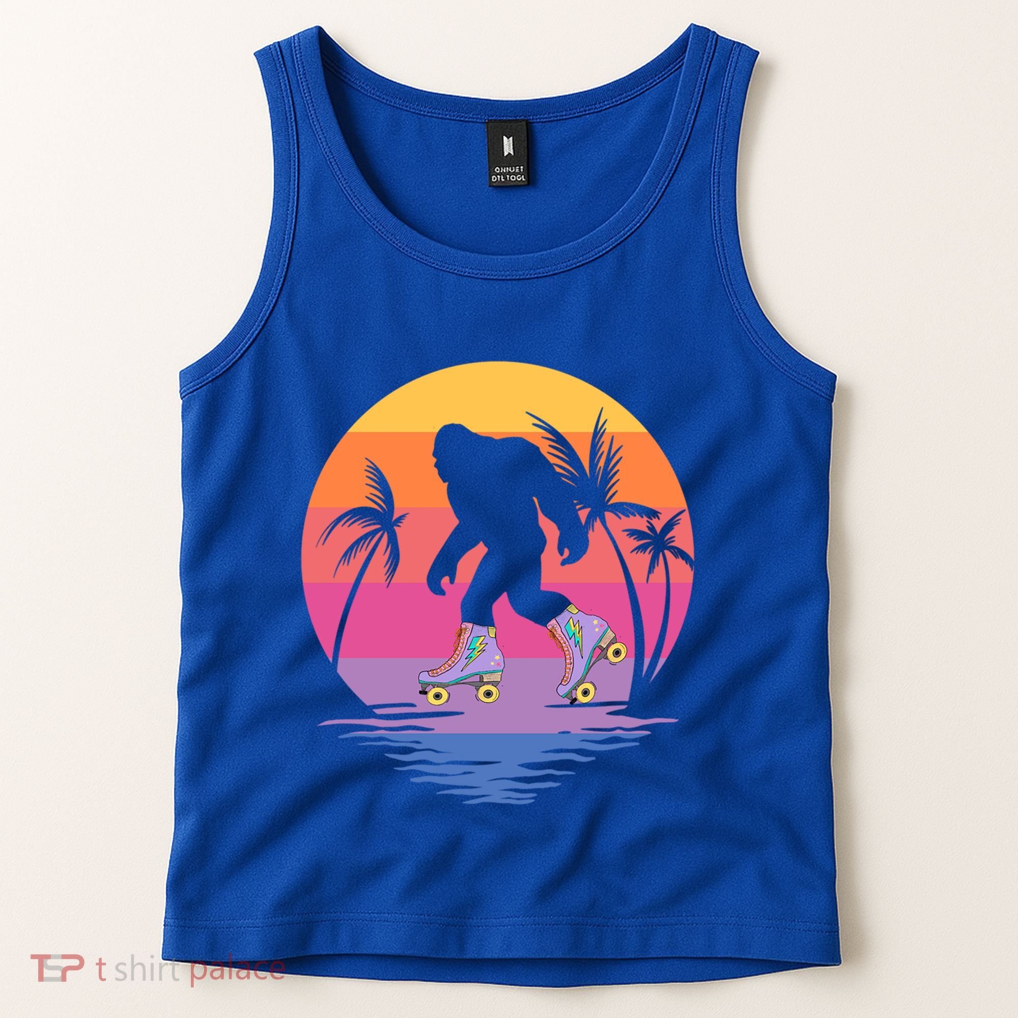 Retro Bigfoot Roller Skating Sasquatch 80s 90s Skater Cool Gift Tank Top