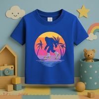 Retro Bigfoot Roller Skating Sasquatch 80s 90s Skater Cool Gift Toddler T-Shirt thumb 3