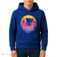 Retro Bigfoot Roller Skating Sasquatch 80s 90s Skater Cool Gift Kids Hoodie thumb 4