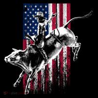 Rodeo Bull Rider Patriotic American Flag Gift For Cow Gift Coffee Mug thumb 5