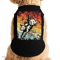 Retro Bull Riding For Cowboy Doggie Tank thumb 0