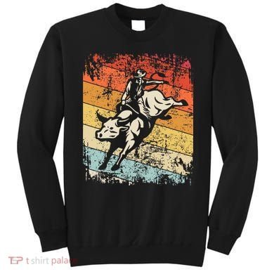 Retro Bull Riding For Cowboy Sweatshirt
