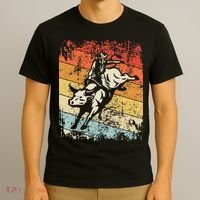 Retro Bull Riding For Cowboy T-Shirt thumb 3