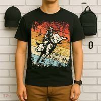 Retro Bull Riding For Cowboy T-Shirt thumb 6