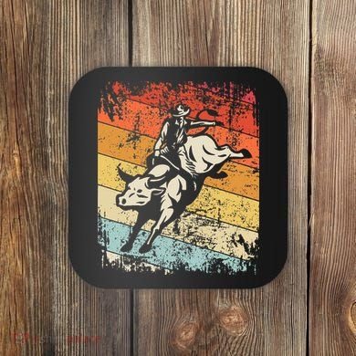 Retro Bull Riding For Cowboy Coaster