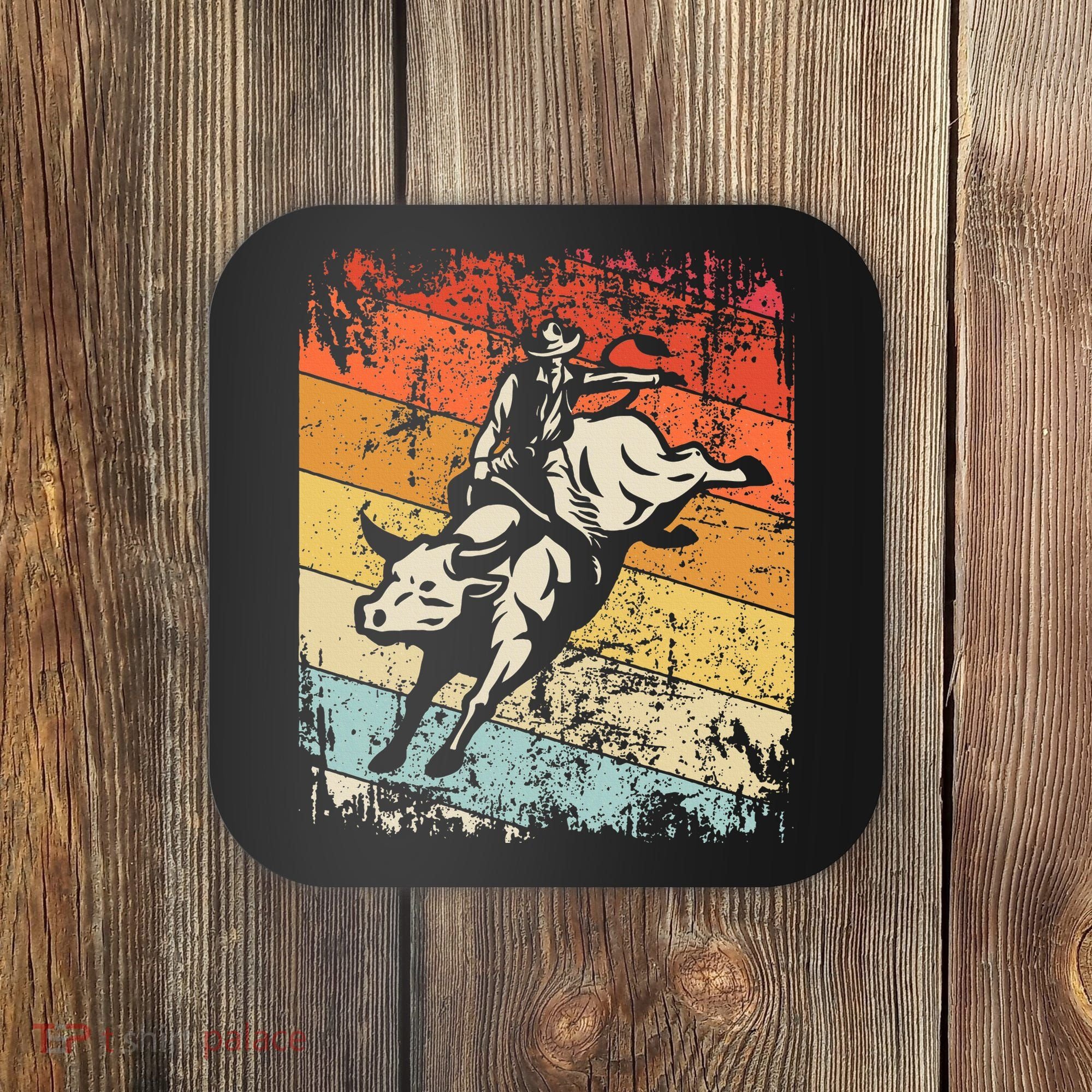 Retro Bull Riding For Cowboy Coaster