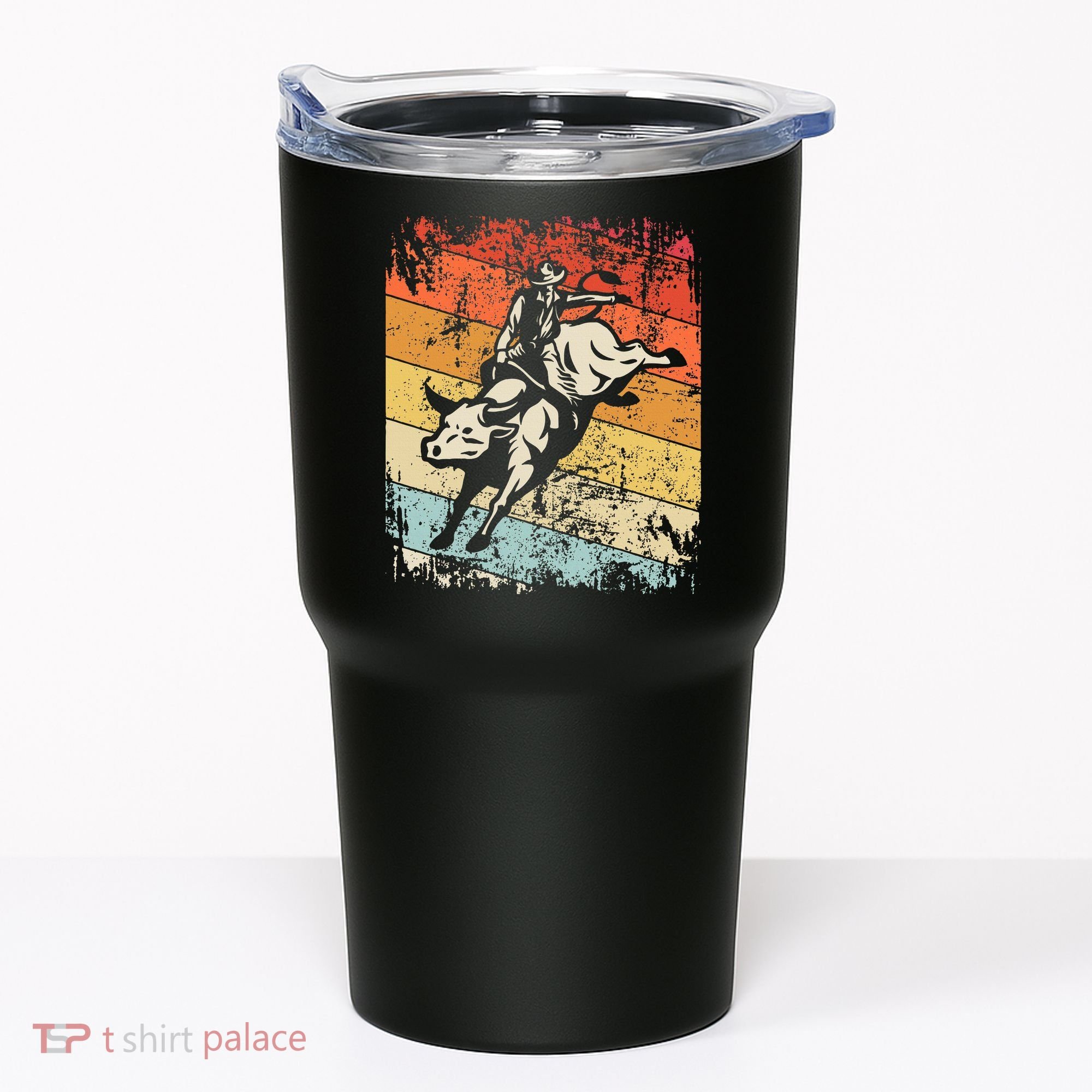 Retro Bull Riding For Cowboy Tumbler