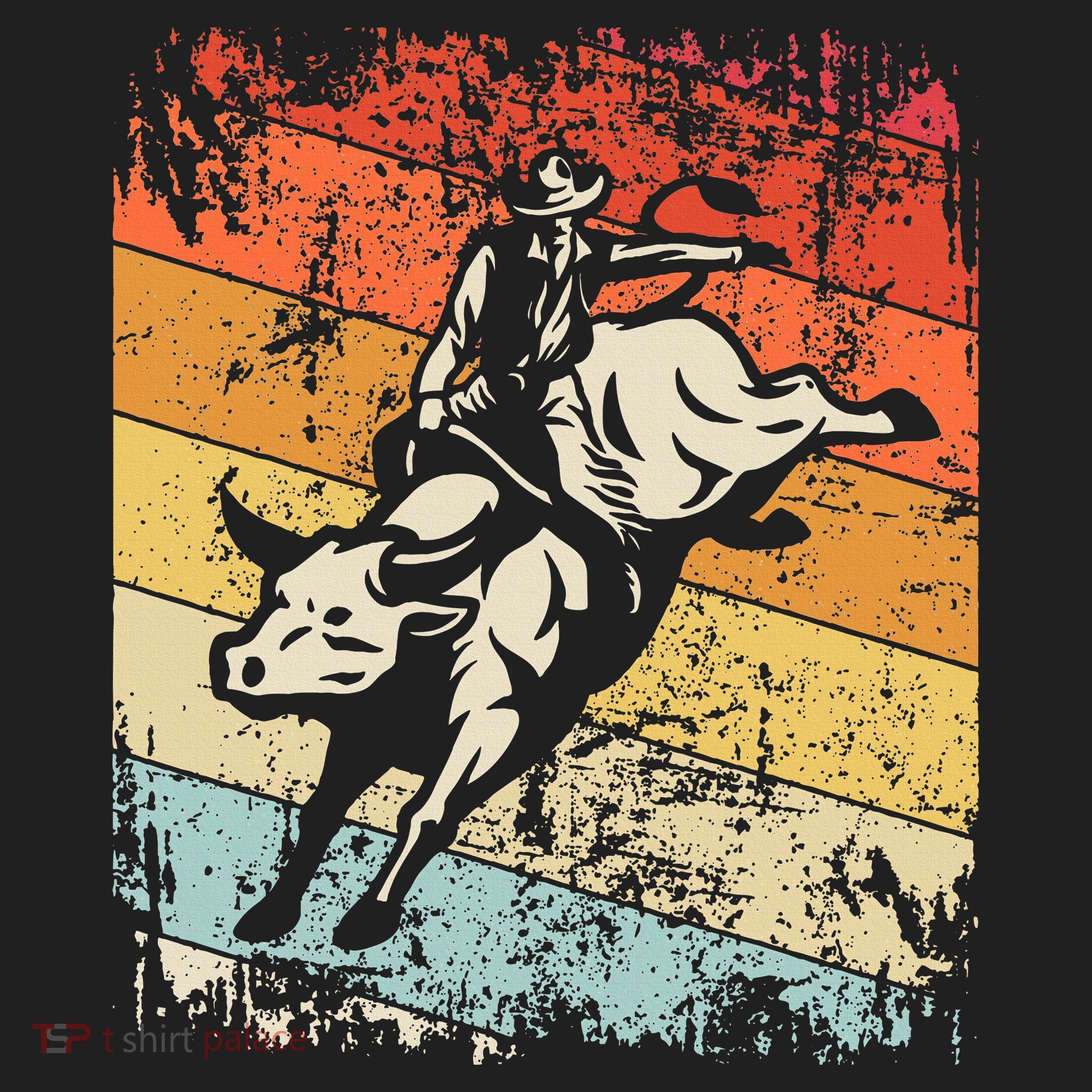 Retro Bull Riding For Cowboy Tumbler