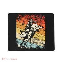 Retro Bull Riding For Cowboy Mousepad thumb 0