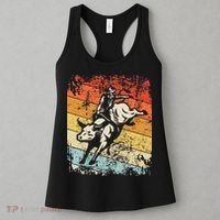 Retro Bull Riding For Cowboy Women's Tank Top thumb 3