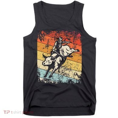 Retro Bull Riding For Cowboy Tank Top