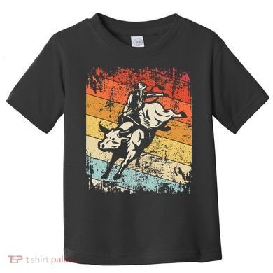 Retro Bull Riding For Cowboy Toddler T-Shirt