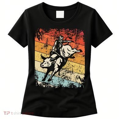 Retro Bull Riding For Cowboy Women's T-Shirt