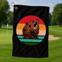 Retro Bear Golf Towel thumb 1