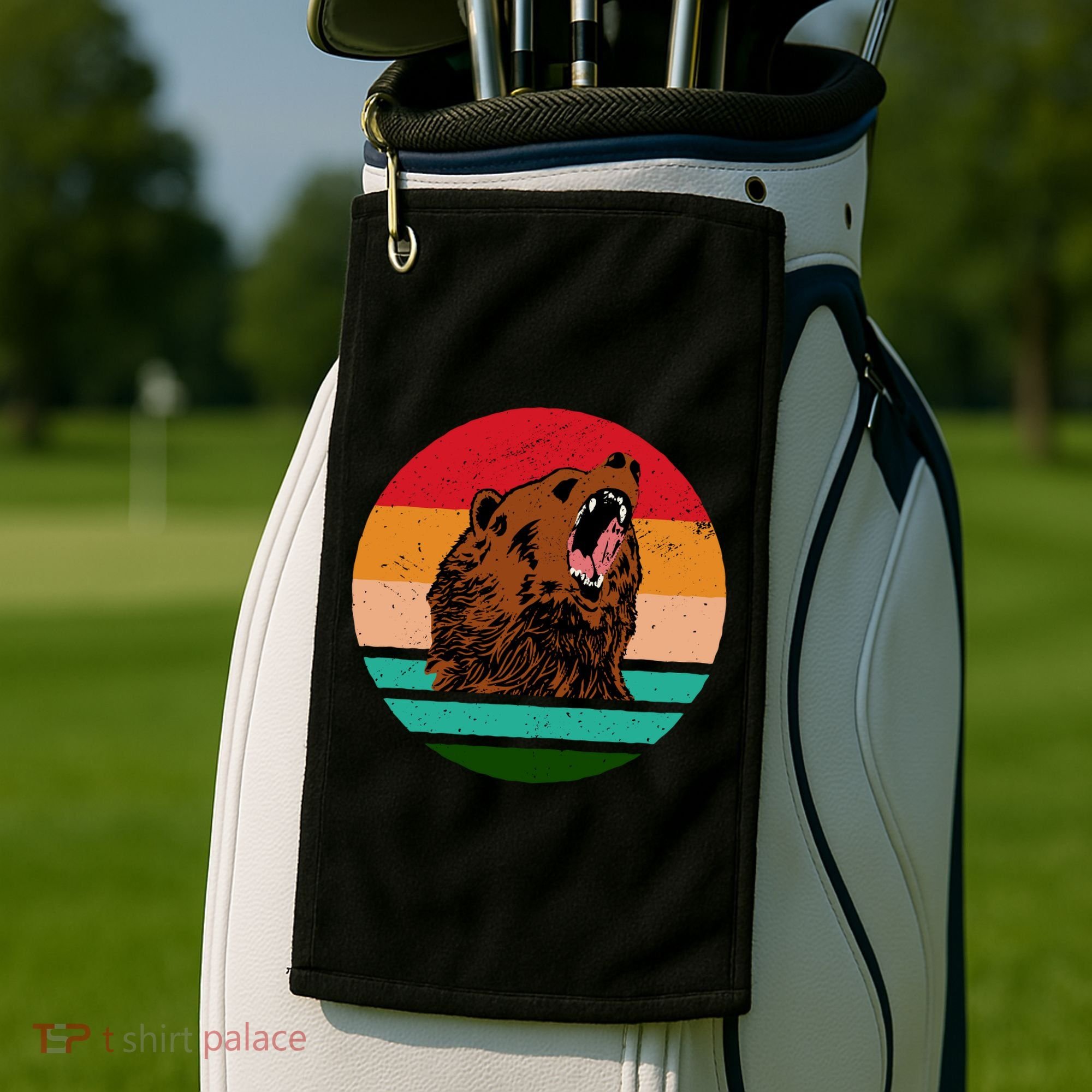 Retro Bear Golf Towel