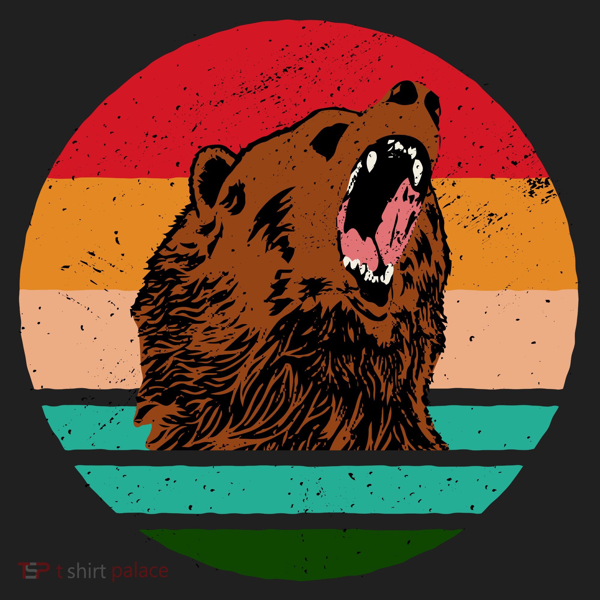 Retro Bear Golf Towel