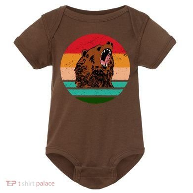 Retro Bear Baby Bodysuit
